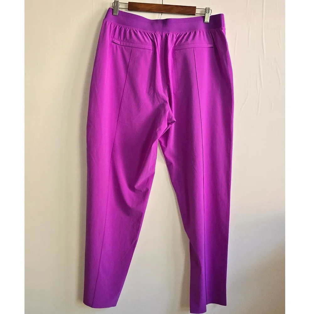 Athleta Vienna Slim Pants Women 12P Purple Stretch Travel athleisure lightweight - Picture 4 of 12
